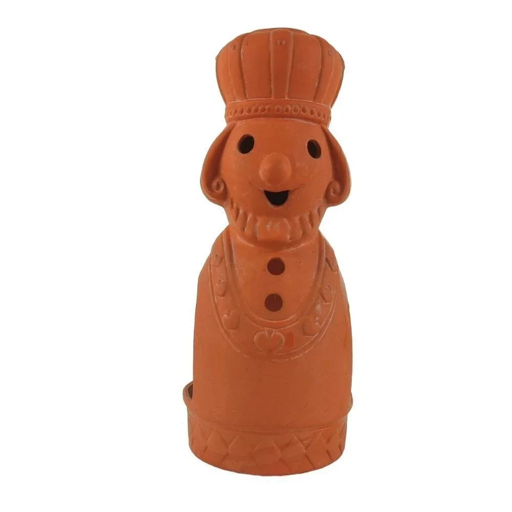 Terracotta Figural Candle Holder Pottery Tea Light VTG 70s Danish Modern Japan